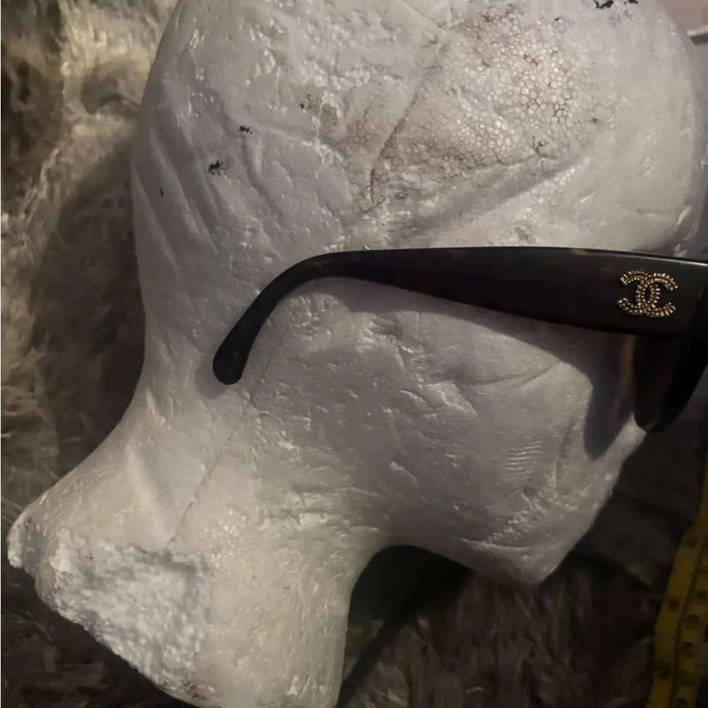 Chanel logo dress glasses vintage gold cc sunglasses accessory eyewear